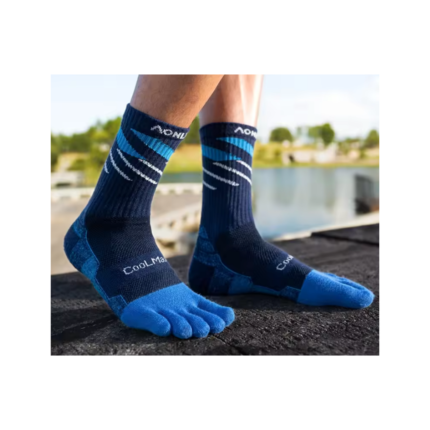 Calcetines De 5 Dedos Azul Tecnología COOLMAX®