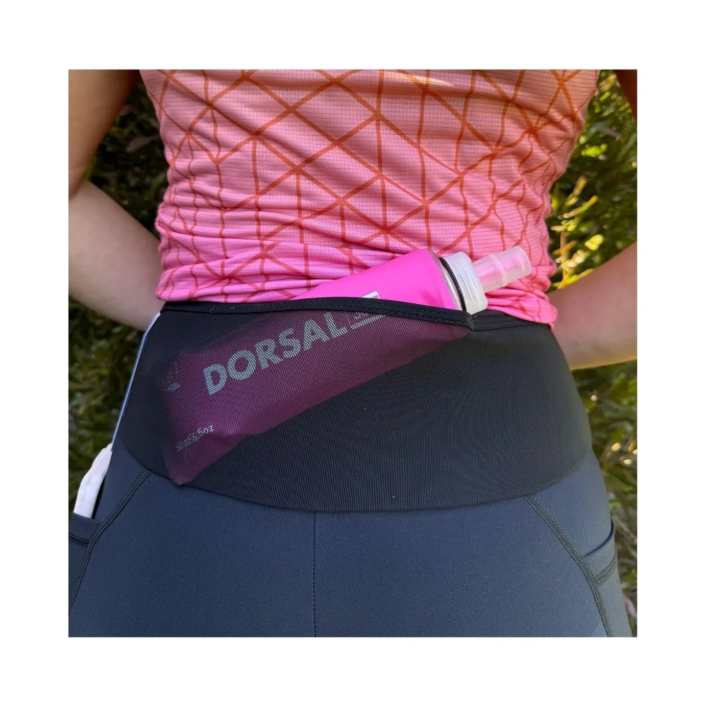 Calzas Running Cortas Con 3 Bolsillos Mujer - Negro