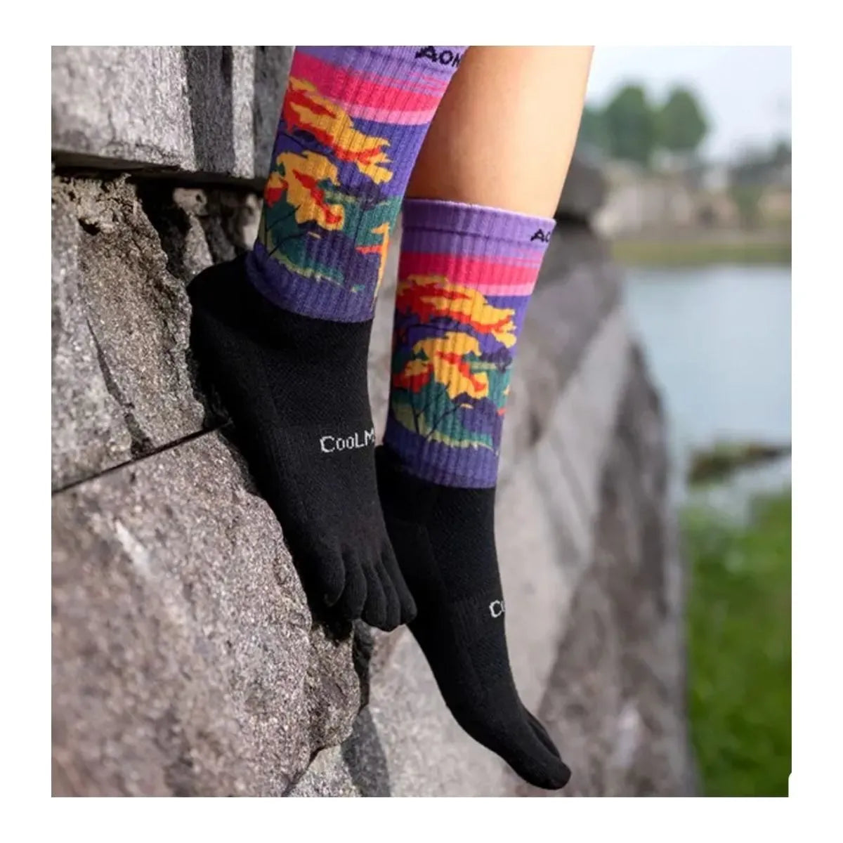 Calcetines 5 dedos para trail running con tecnología COOLMAX